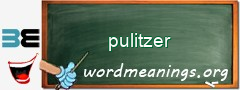 WordMeaning blackboard for pulitzer